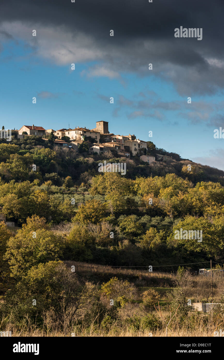 Bergdorf Lacoste, Hérault, Languedoc-Roussillon, Frankreich Stockfoto