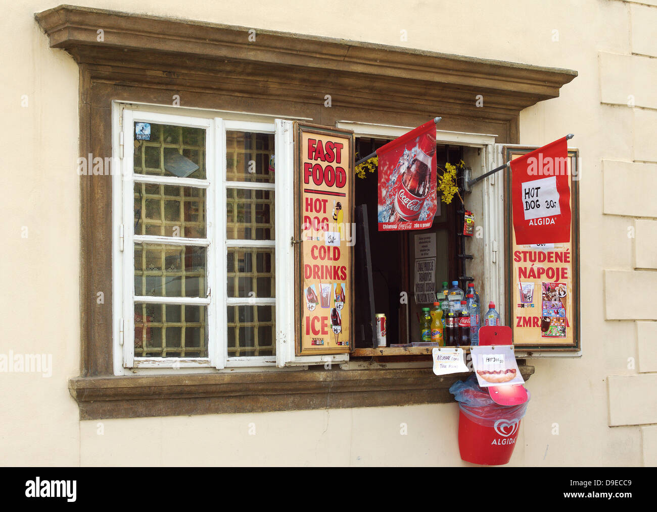 Snack-Bar Hradschin Prag Praha Stockfoto
