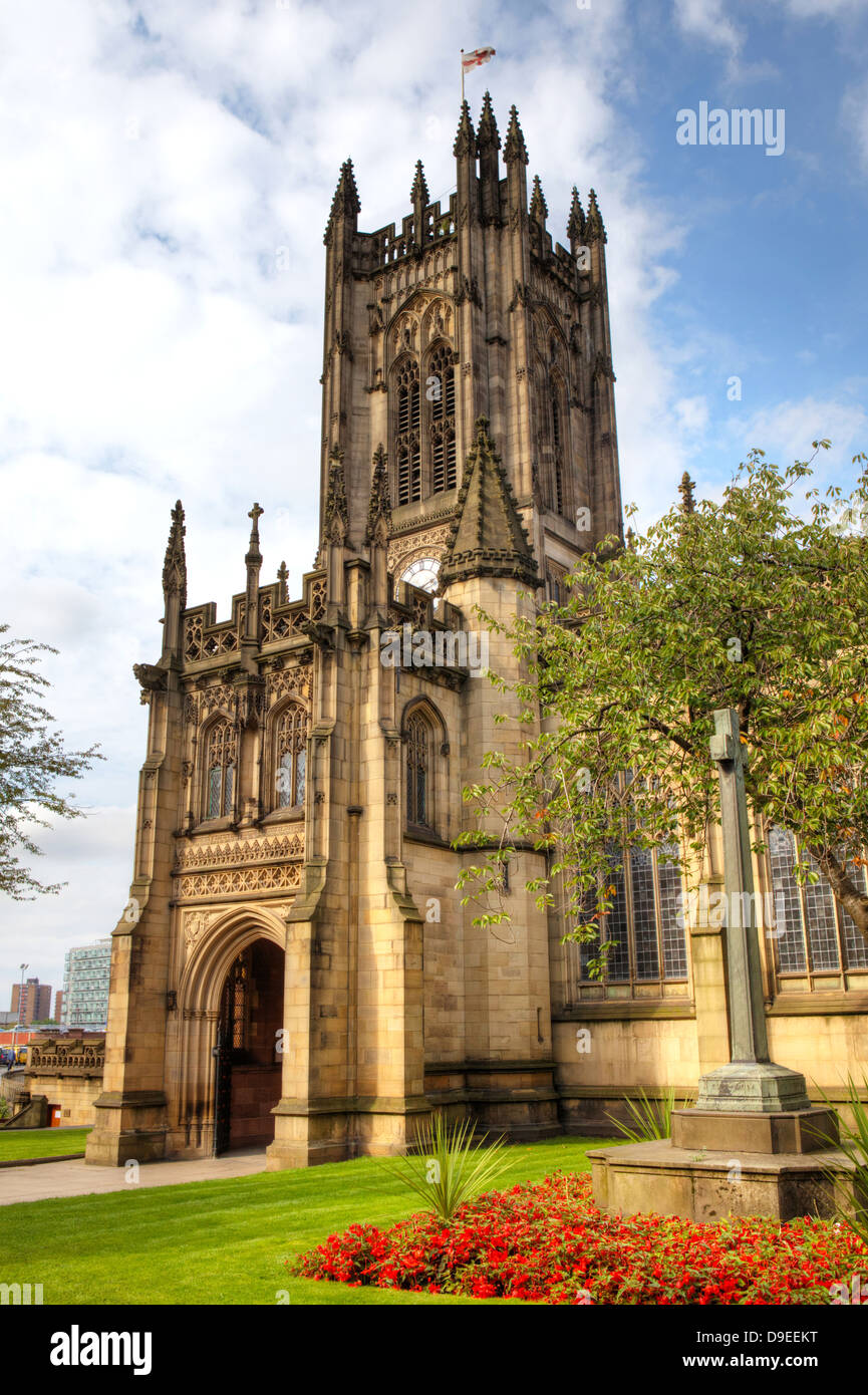 Kathedrale in Manchester, England. Stockfoto