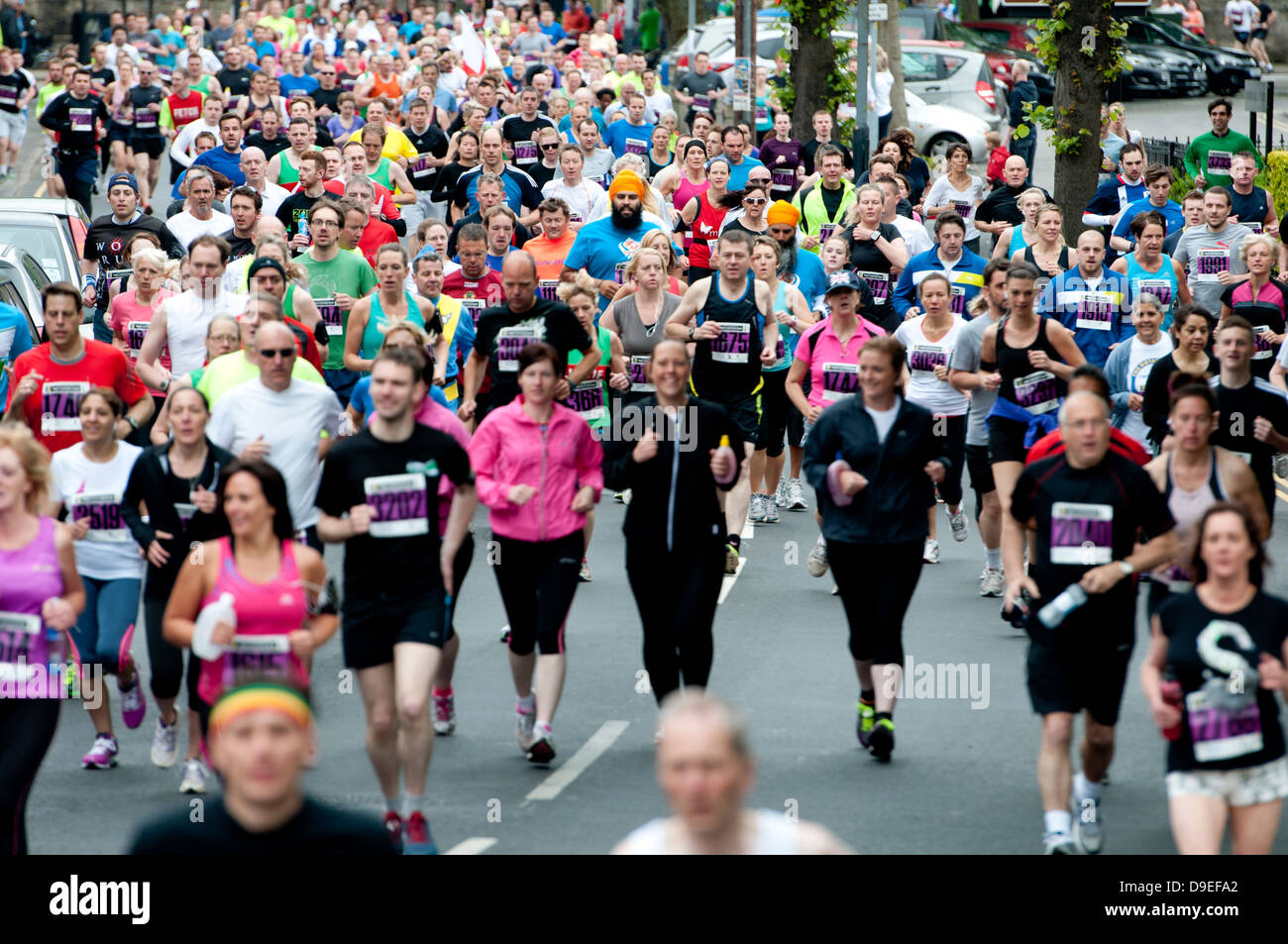 Zwei Schlösser verkehren zwischen Warwick und Kenilworth Burgen. Stockfoto