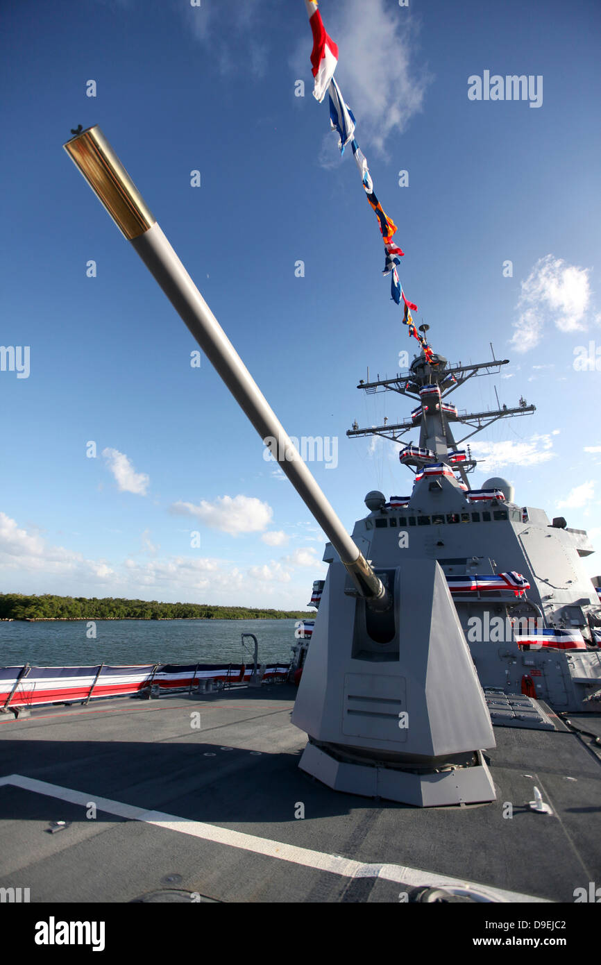 Geführte Flugkörper Zerstörer USS Jason Dunham. Stockfoto