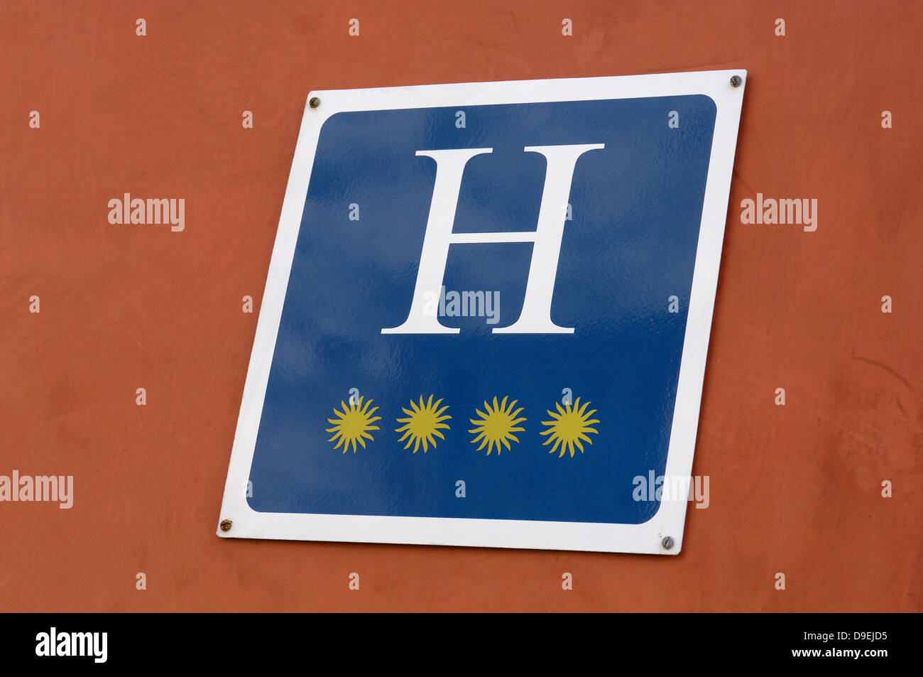 Zeichen-4-Sterne-hotel Stockfoto