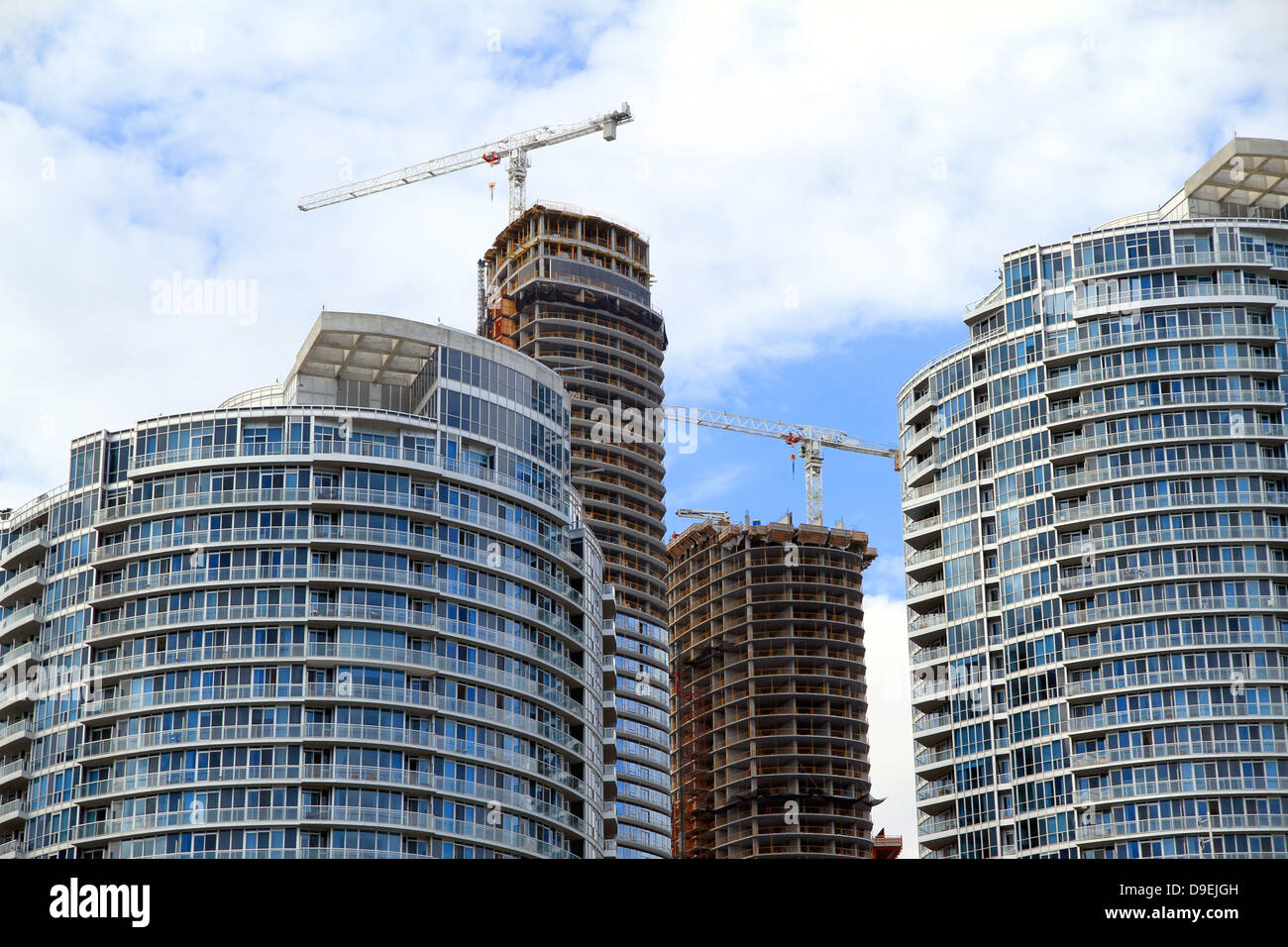 Neue Eigentumswohnungen im Bau in Toronto Stockfoto