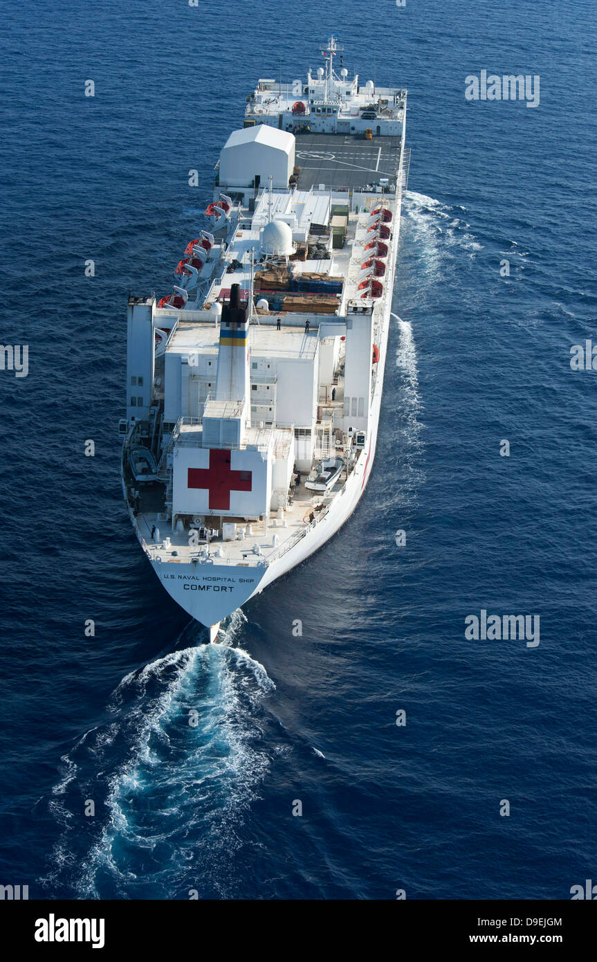 Das Military Sealift Command Lazarettschiff USNS Comfort. Stockfoto