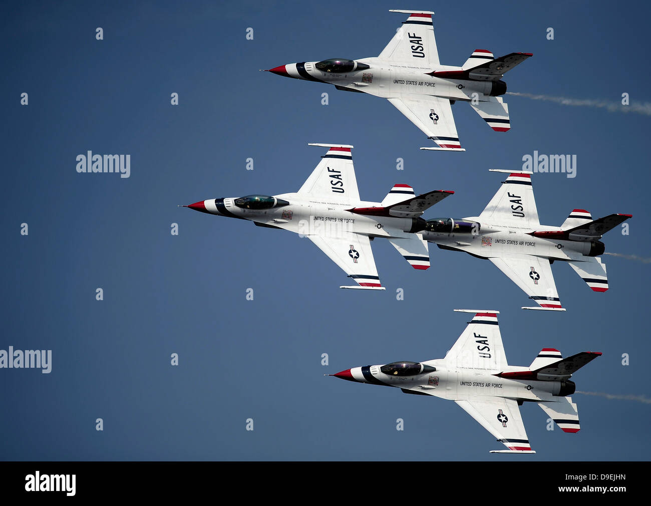 Die US Air Force Thunderbird Demo Team. Stockfoto