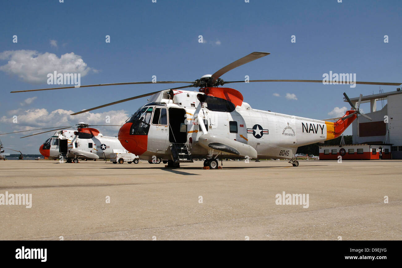 UH - 3H Sea King Hubschrauber am Naval Air Station Patuxent River, Maryland. Stockfoto