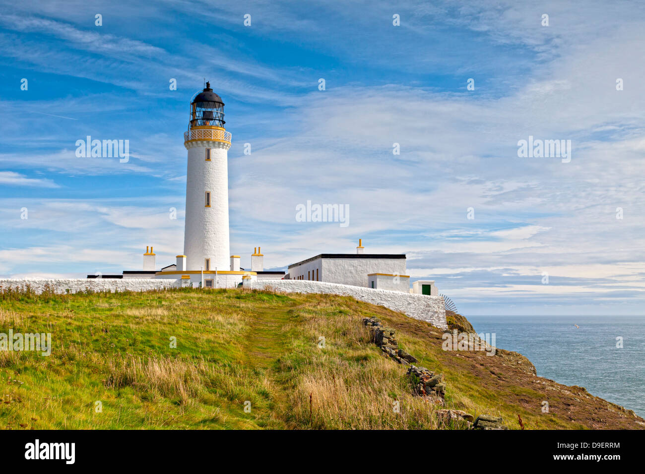 Der Leuchtturm am Mull of Galloway, der südlichste Punkt des Scotland. Stockfoto