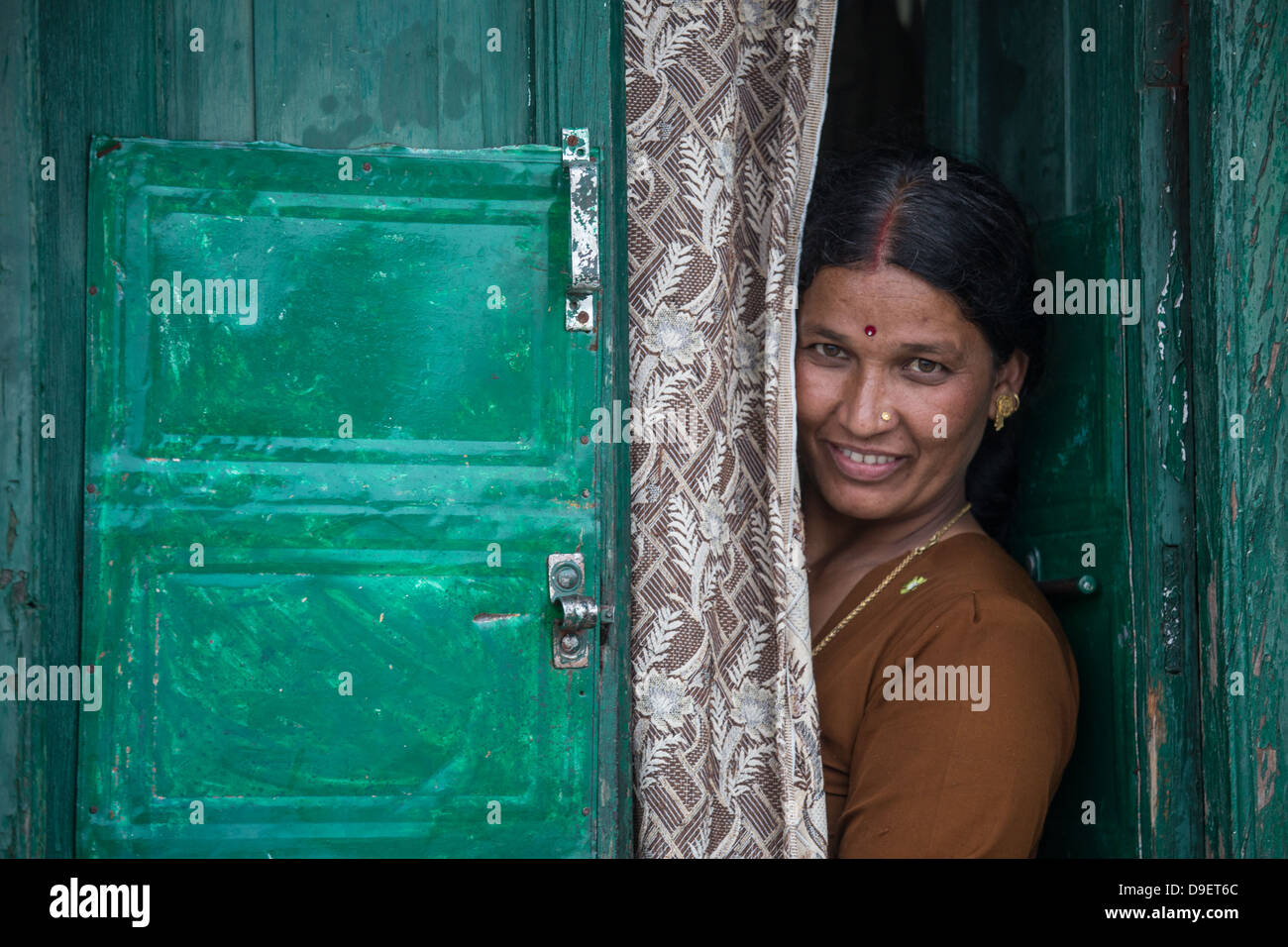 Frau, Landour, Mussoorie, Indien Stockfoto