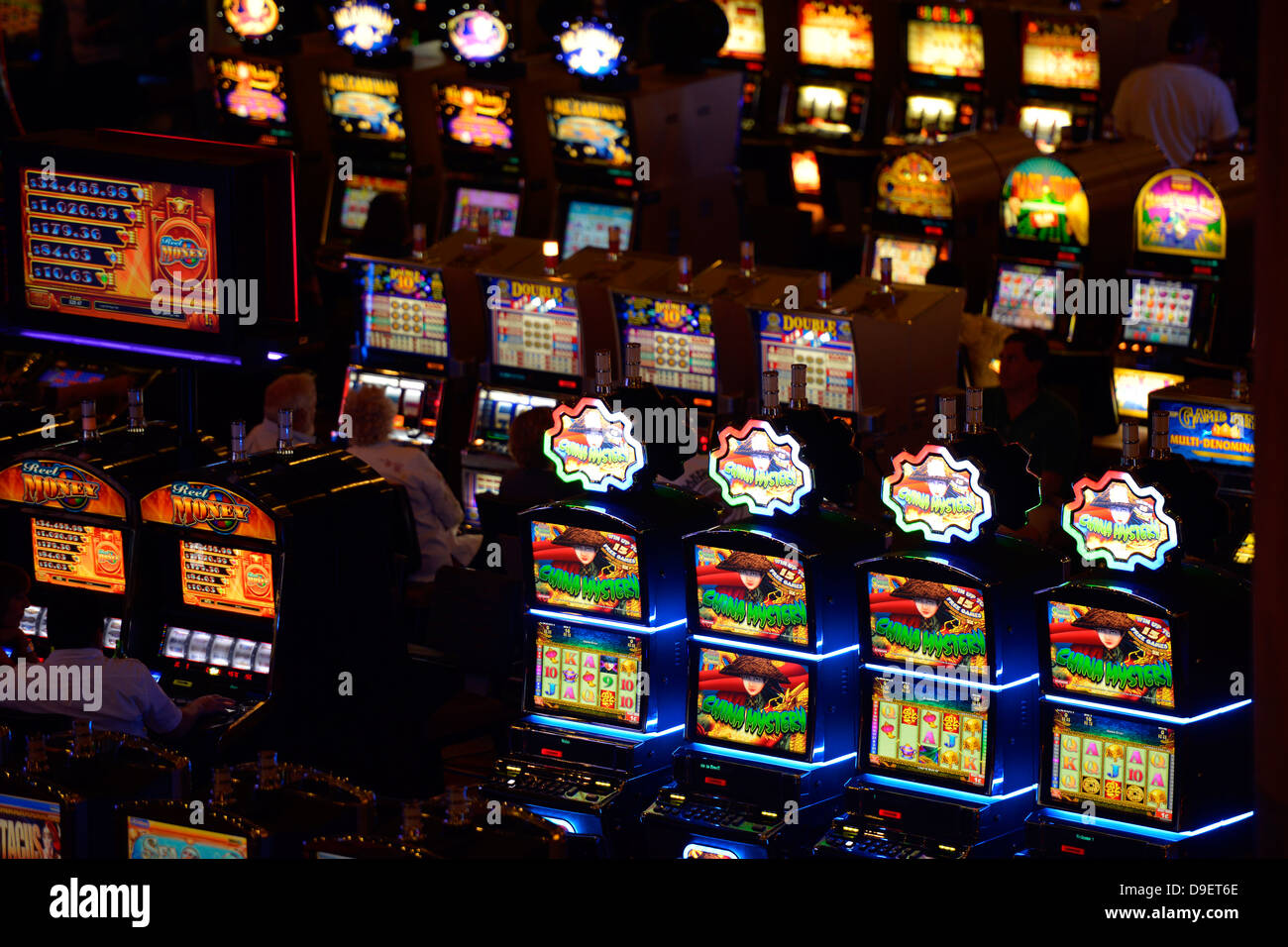 Spielautomaten, einarmige Banditen, Las Vegas, Nevada, Vereinigte Staaten von Amerika, USA, öffentlichen Grund Stockfoto