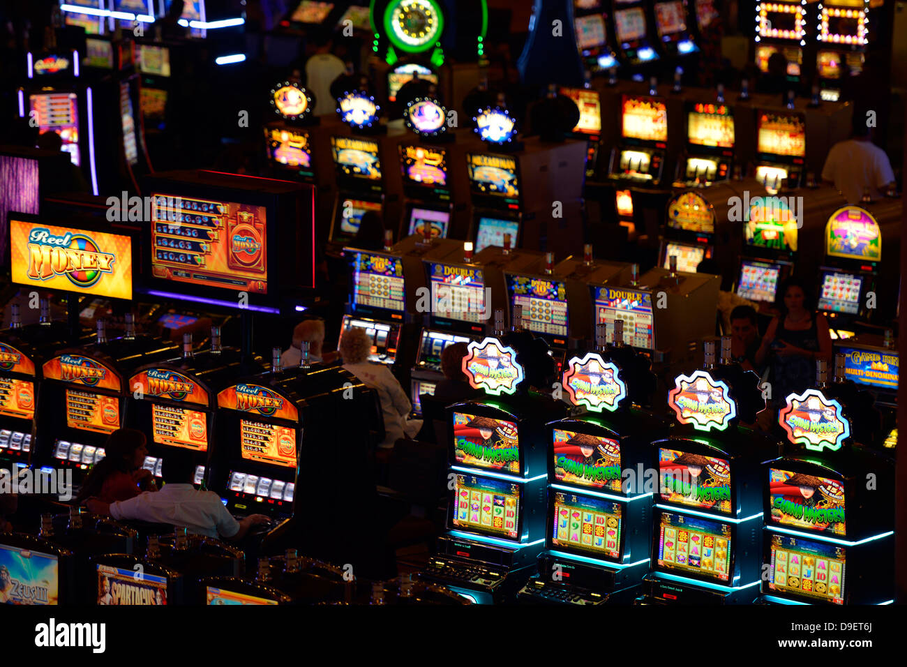 Spielautomaten, einarmige Banditen, Las Vegas, Nevada, Vereinigte Staaten von Amerika, USA, öffentlichen Grund Stockfoto