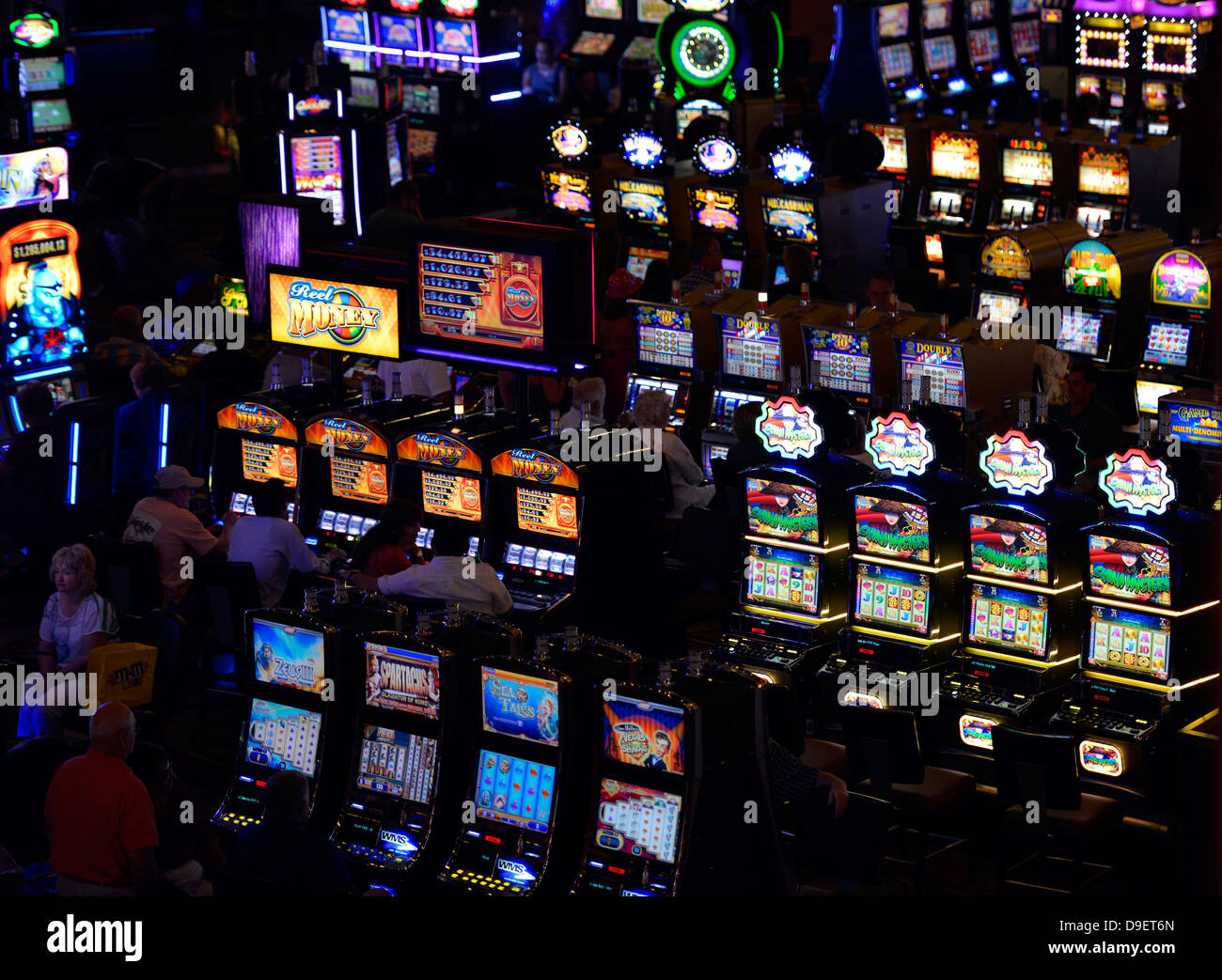 Spielautomaten, einarmige Banditen, Las Vegas, Nevada, Vereinigte Staaten von Amerika, USA, öffentlichen Grund Stockfoto