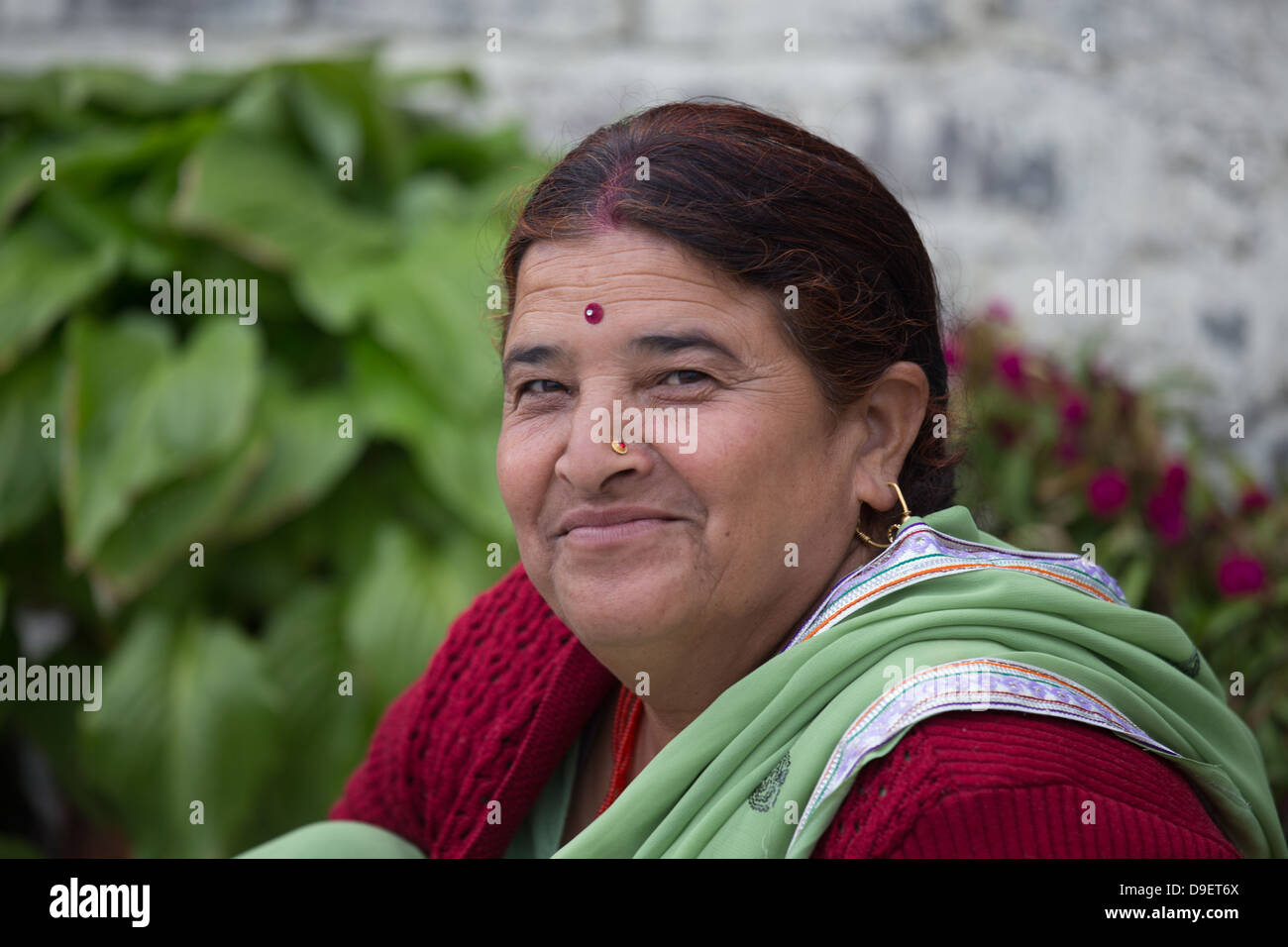 Frau, Landour, Mussoorie, Indien Stockfoto
