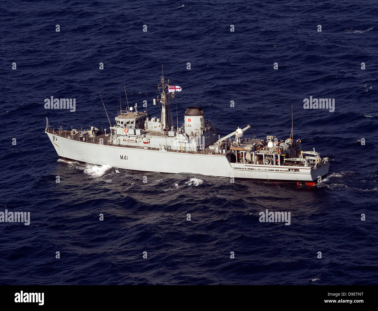 Die Royal Navy Mine Gegenmaßnahmen Schiff HMS Quorn. Stockfoto