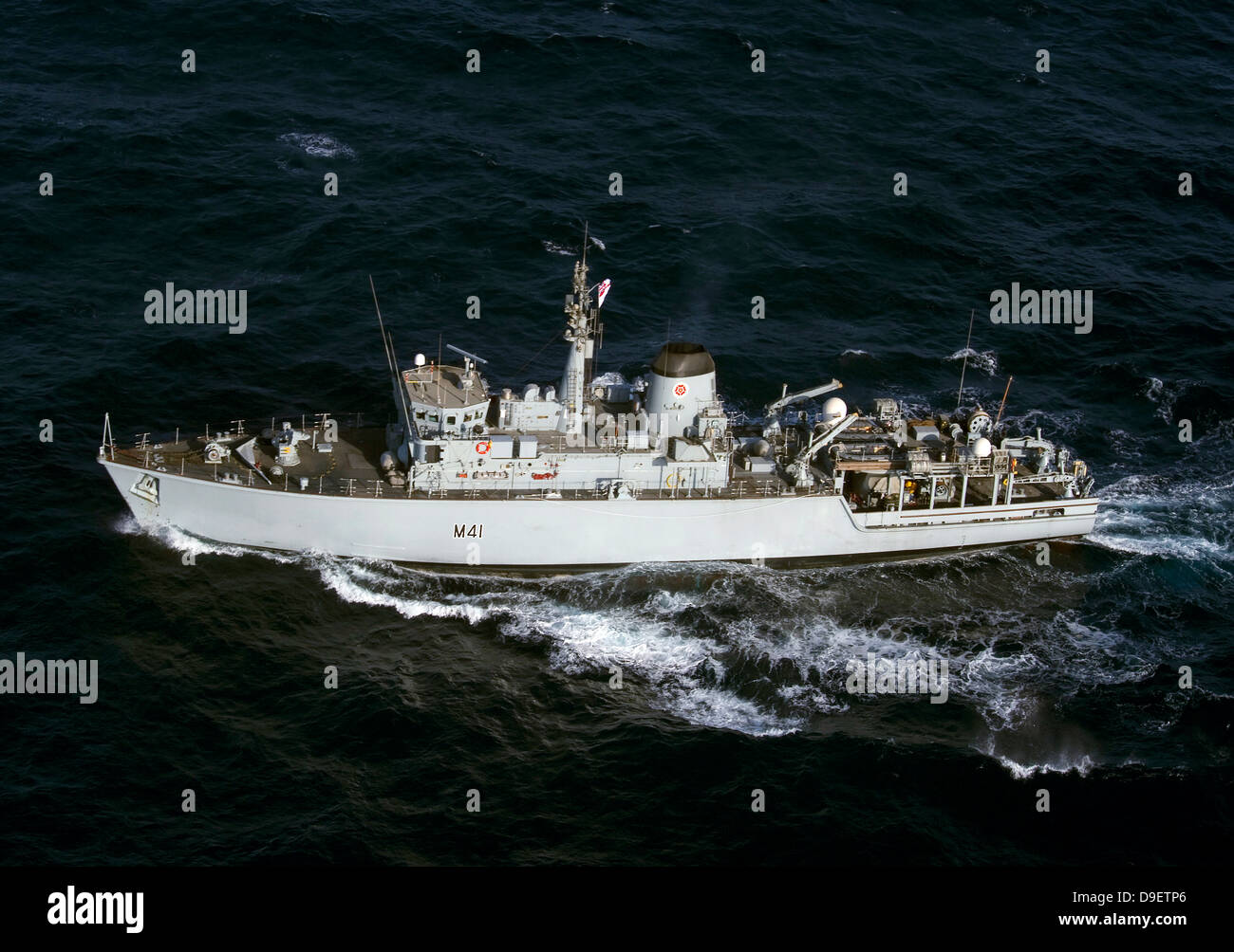 Die Royal Navy Mine Gegenmaßnahmen Schiff HMS Quorn. Stockfoto