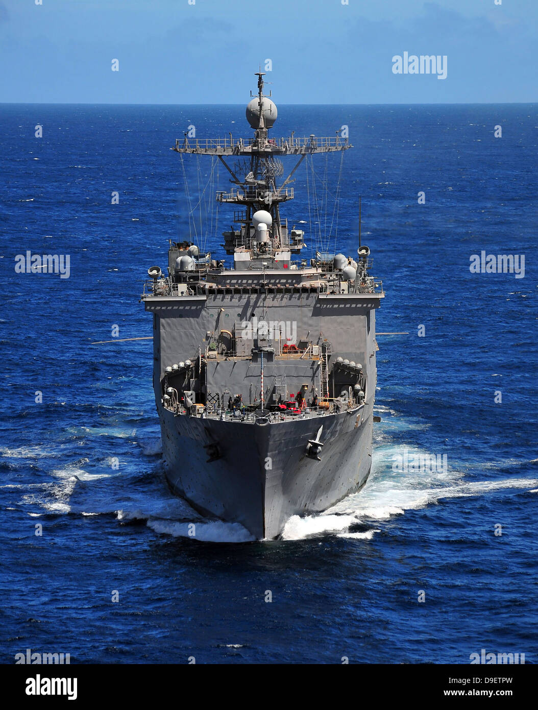 USS Comstock Transite im Indischen Ozean Stockfoto