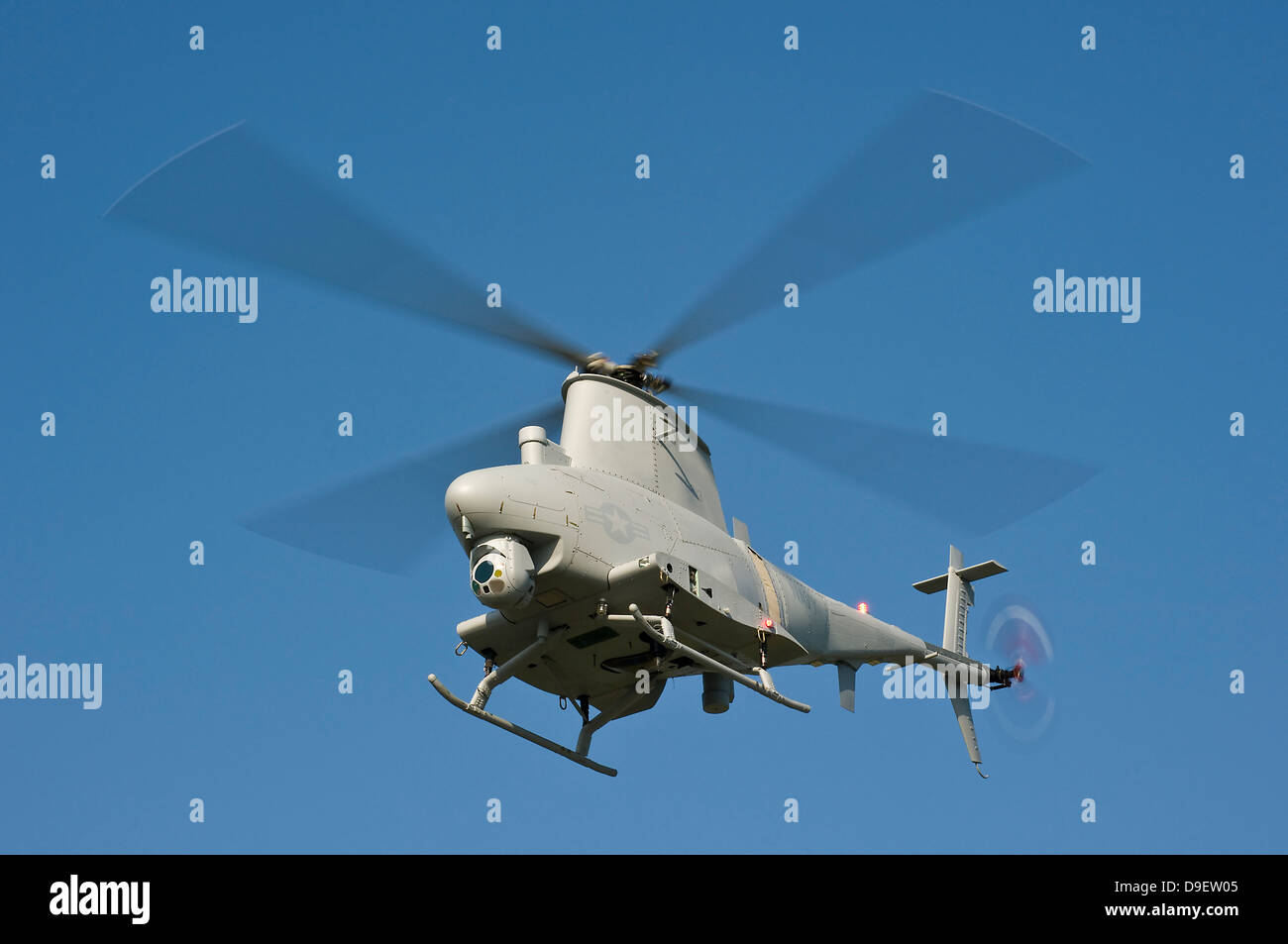 Ein MQ-8 b Fire Scout unbemannten während des Fluges. Stockfoto