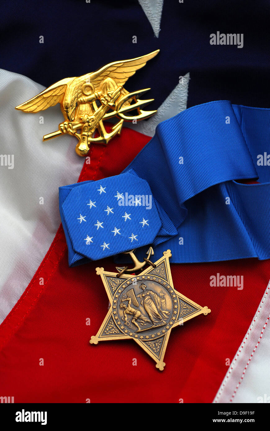 Nahaufnahme Von Medal Of Honor Ausgezeichnet Navy Seals Die Hochste Militarische Auszeichnung Der Us Regierung Stockfotografie Alamy