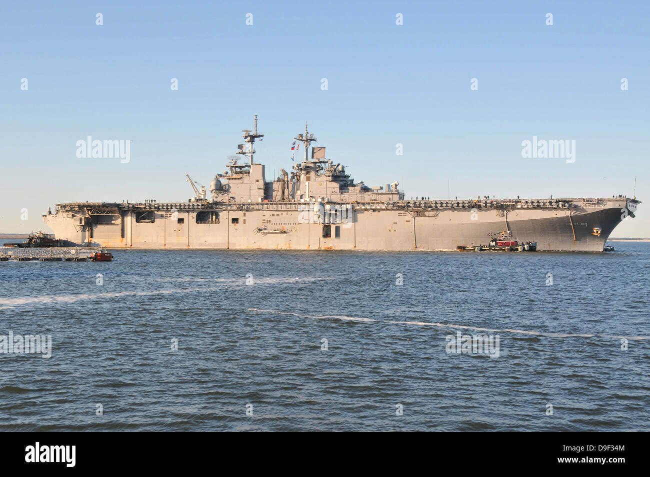 Amphibischer Angriff Schiff USS Wasp. Stockfoto