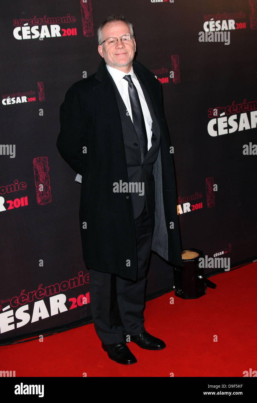 Thierry Fremaux der 36th Annual Cesar Awards 2011 statt, am Theatre du Chatelet - Ankunft Paris, Frankreich - 25.02.11 Stockfoto