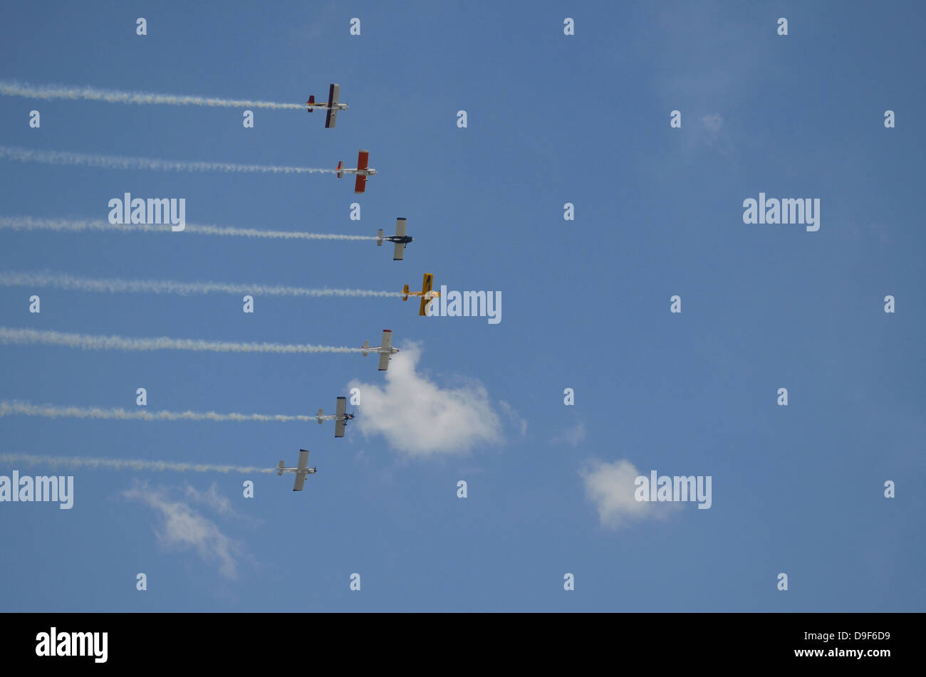 Das Team RV-Kunstflug-Team Durchführung in den Himmel über Lakeland, Florida. Stockfoto