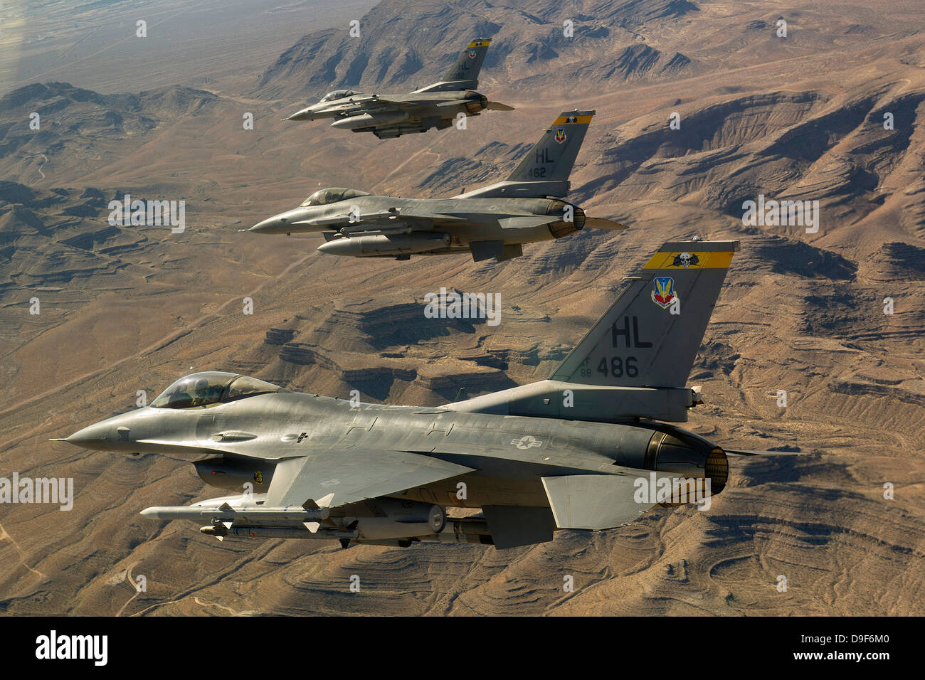 Kampfjets zurück von der Nevada Test und Trainingsbereich. Stockfoto