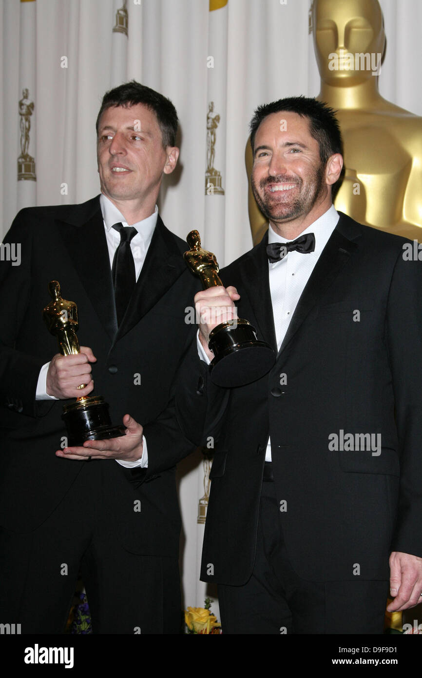 Trent Reznor und Atticus Ross 83rd Annual Academy Awards (Oscars) im Kodak Theatre - Presse Raum Los Angeles, Kalifornien - 27.02.11 statt Stockfoto