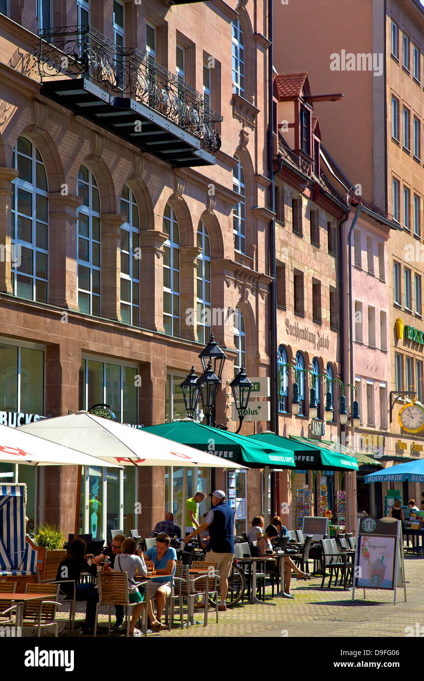 Shopping-Bereich, Nürnberg, Bayern, Deutschland Stockfoto