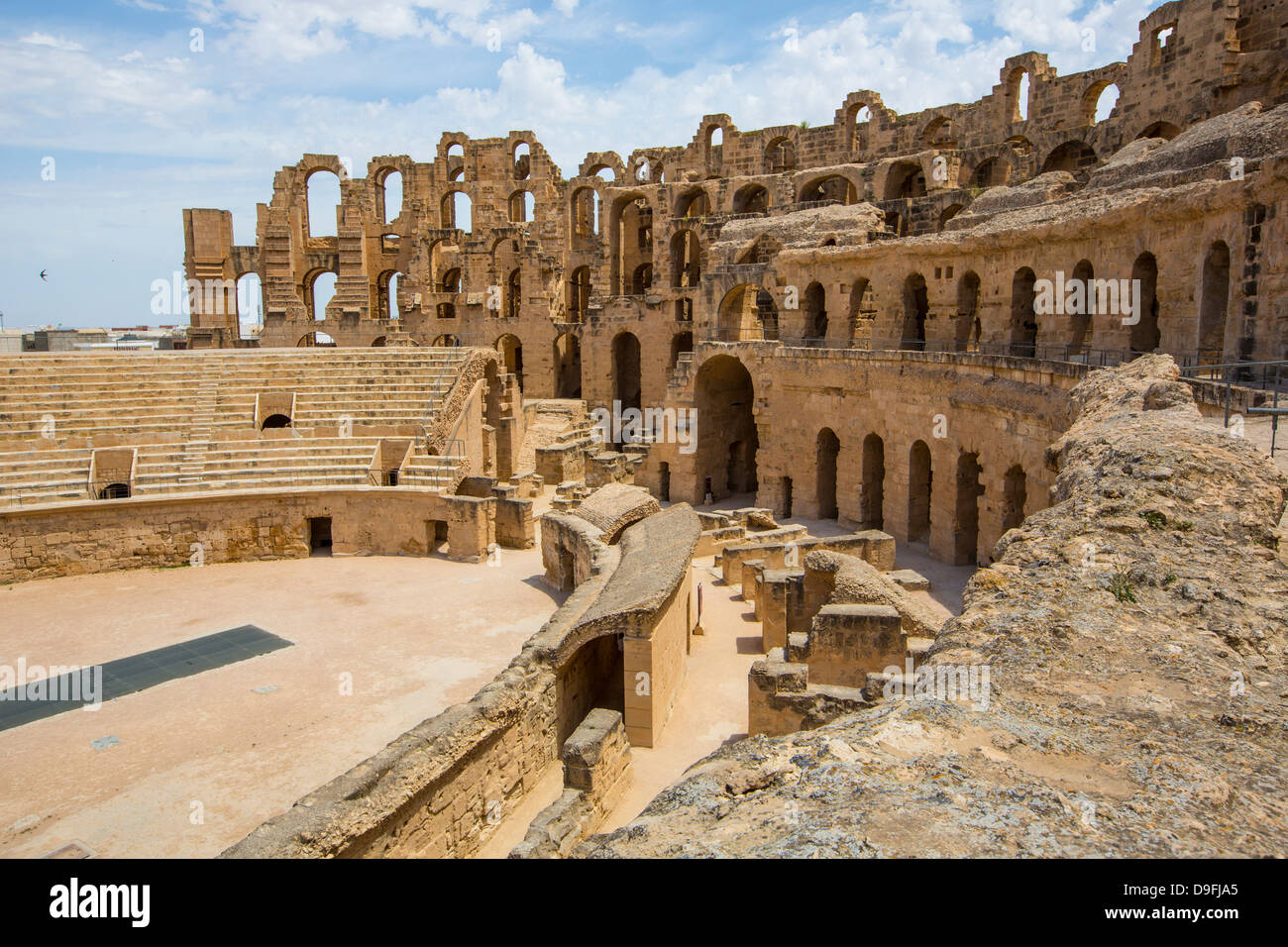 Römischen Kolosseum von El Jem Tunesien Stockfoto