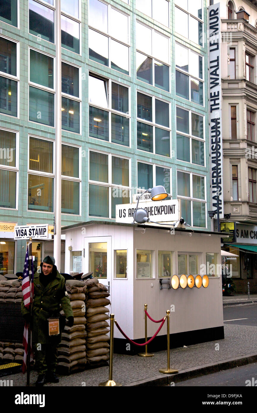 Checkpoint Charlie, Berlin, Deutschland Stockfoto