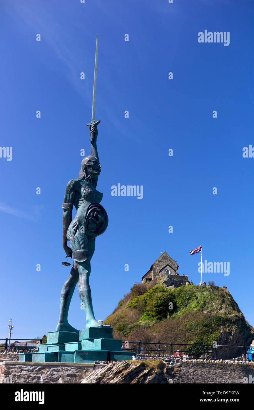 Verity Statue von Damien Hirst, Ilfracombe, Devon, England, UK Stockfoto