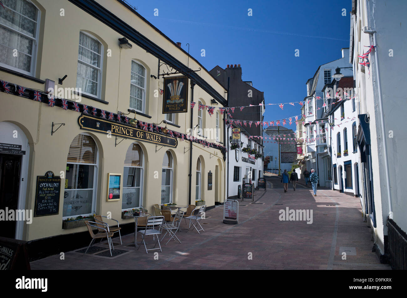 Straße im Zentrum Stadt, Ilfracombe, Devon, England, UK Stockfoto