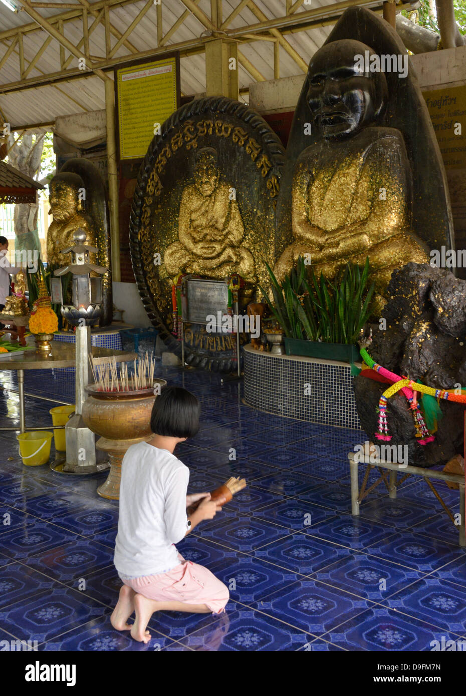 Wat Huay Monkol, eine Wallfahrt statt und touristische Attraktion in der Nähe von Hua Hin, Thailand, Südostasien Stockfoto
