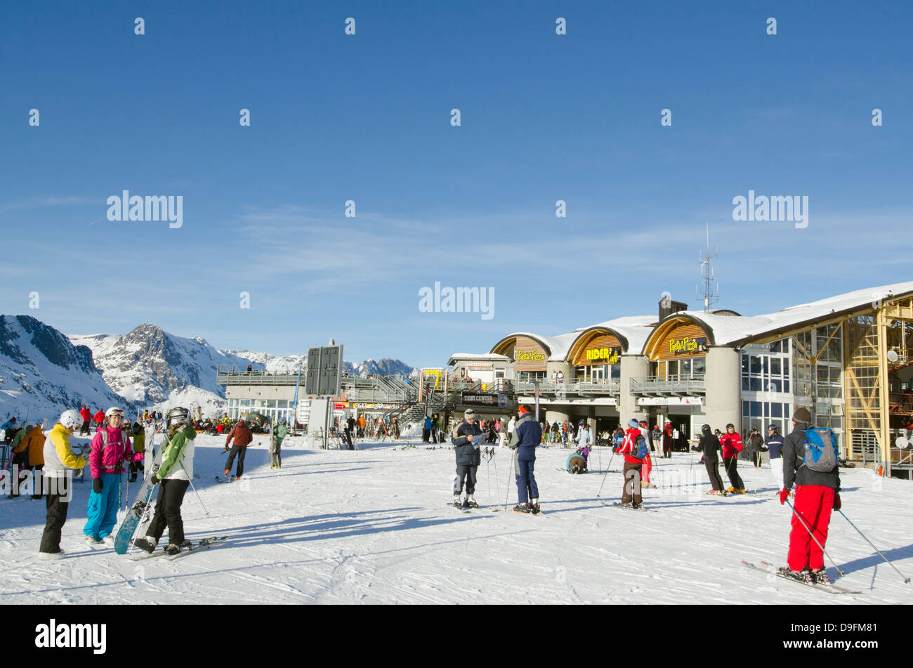 Argentiere und Grand Montet Skigebiet Tal von Chamonix, Französische Alpen, Haute-Savoie, Frankreich Stockfoto