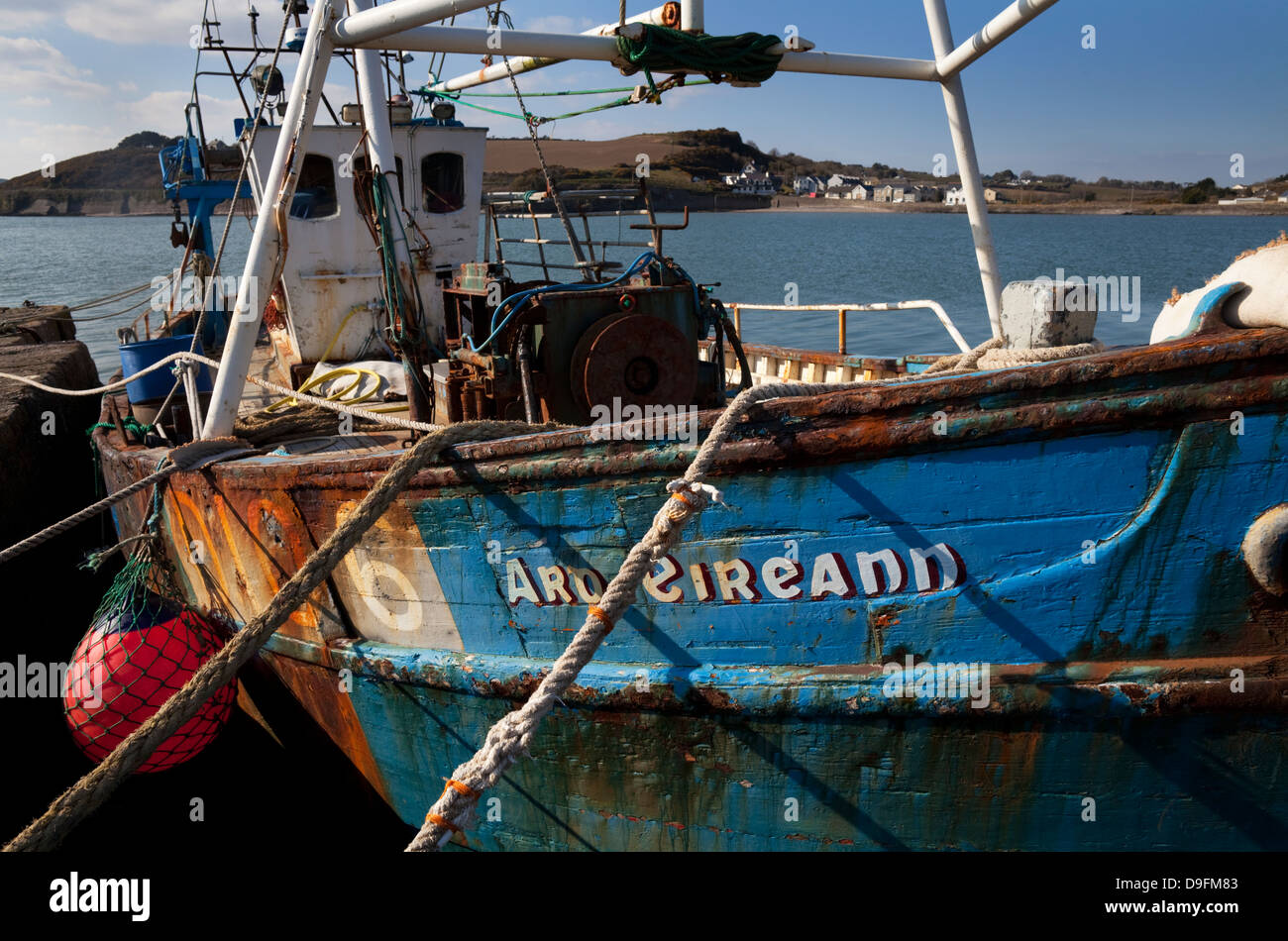 Die Ard Eireann Angeln Boot, Arthurstown Fischerhafen, County Wexford, Irland Stockfoto