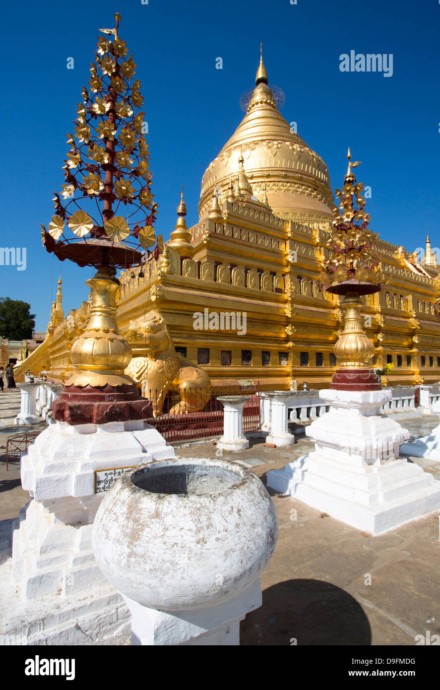 Shwezigon Pagode, Nyaung U, Bagan, Myanmar (Burma) Stockfoto