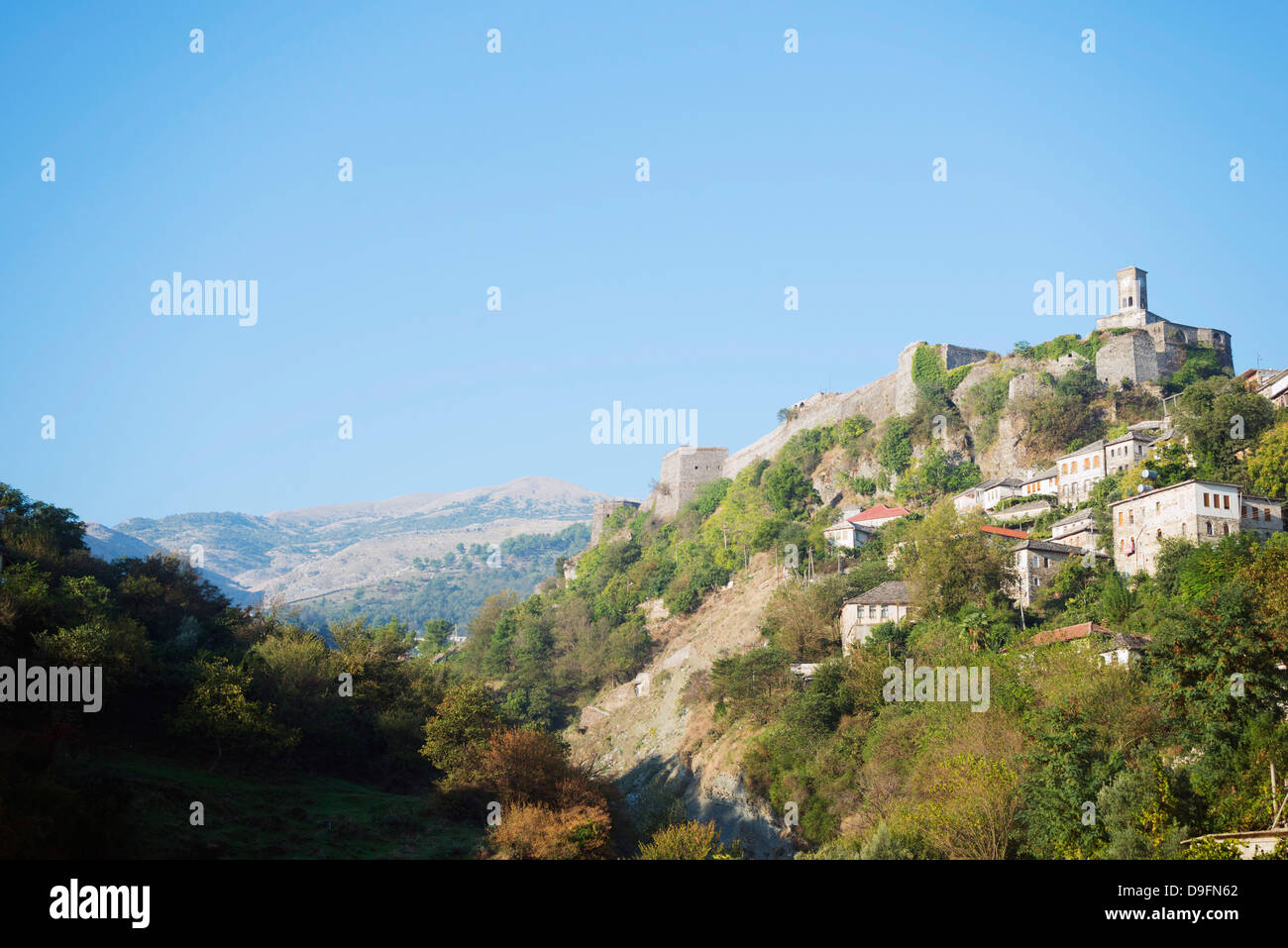 Burg, Gjirokaster, UNESCO World Heritage Site, Albanien Stockfoto