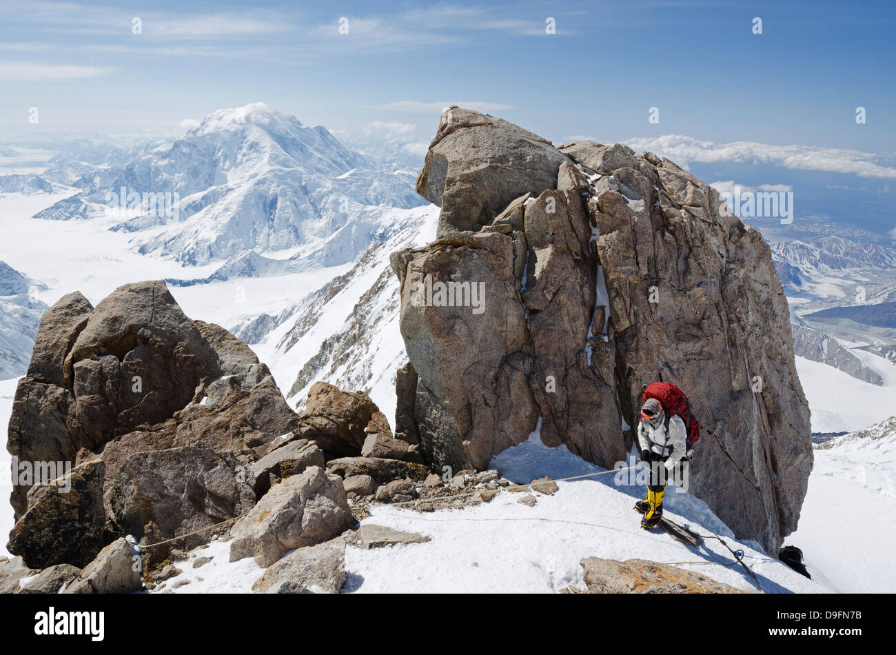 Klettern Expedition auf den Mount McKinley, 6194m, Denali National Park, Alaska, USA Stockfoto