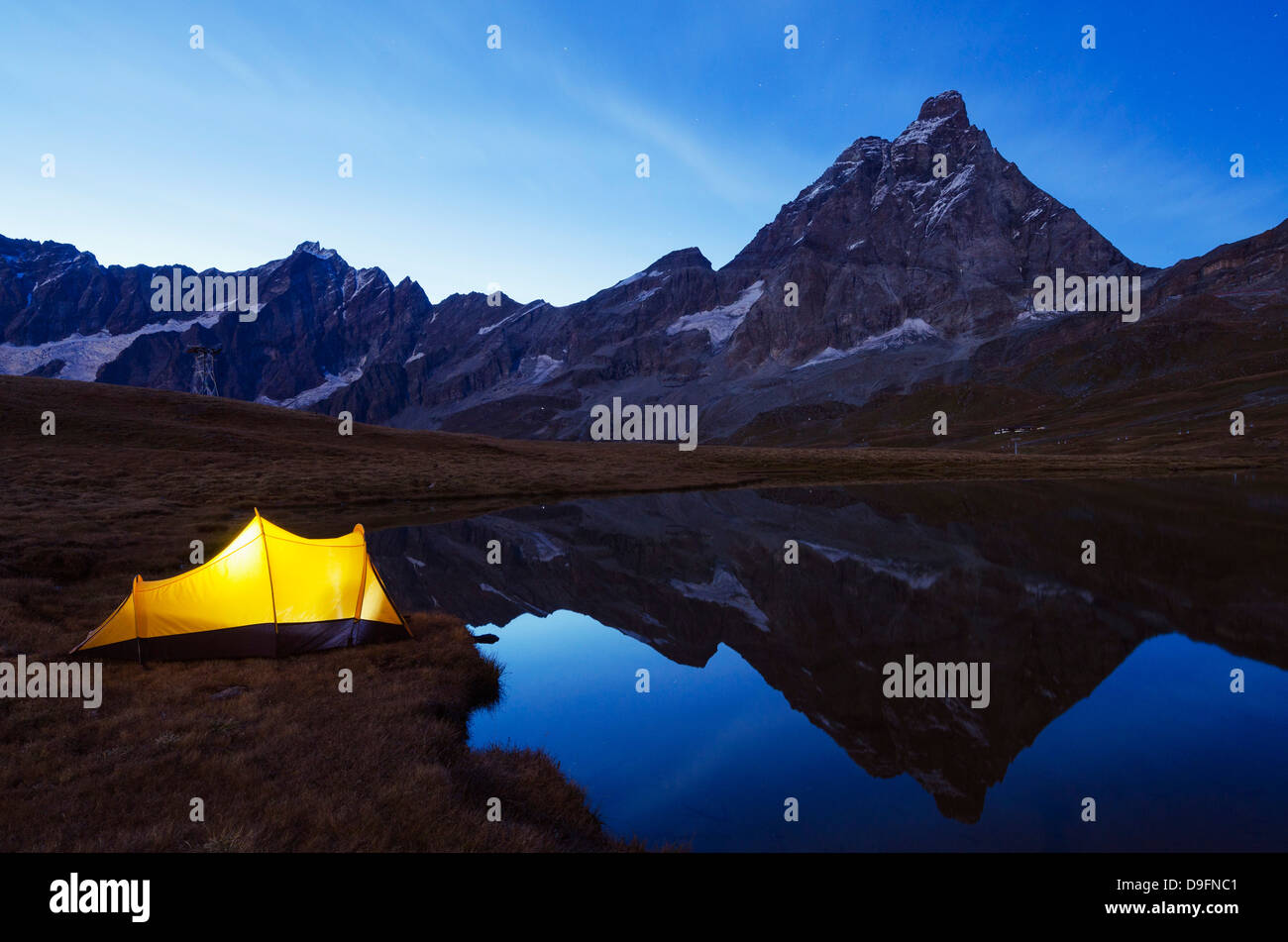 Monte Cervino (Matterhorn), Breuil-Cervinia, Aosta-Tal, Italienische Alpen, Italien Stockfoto