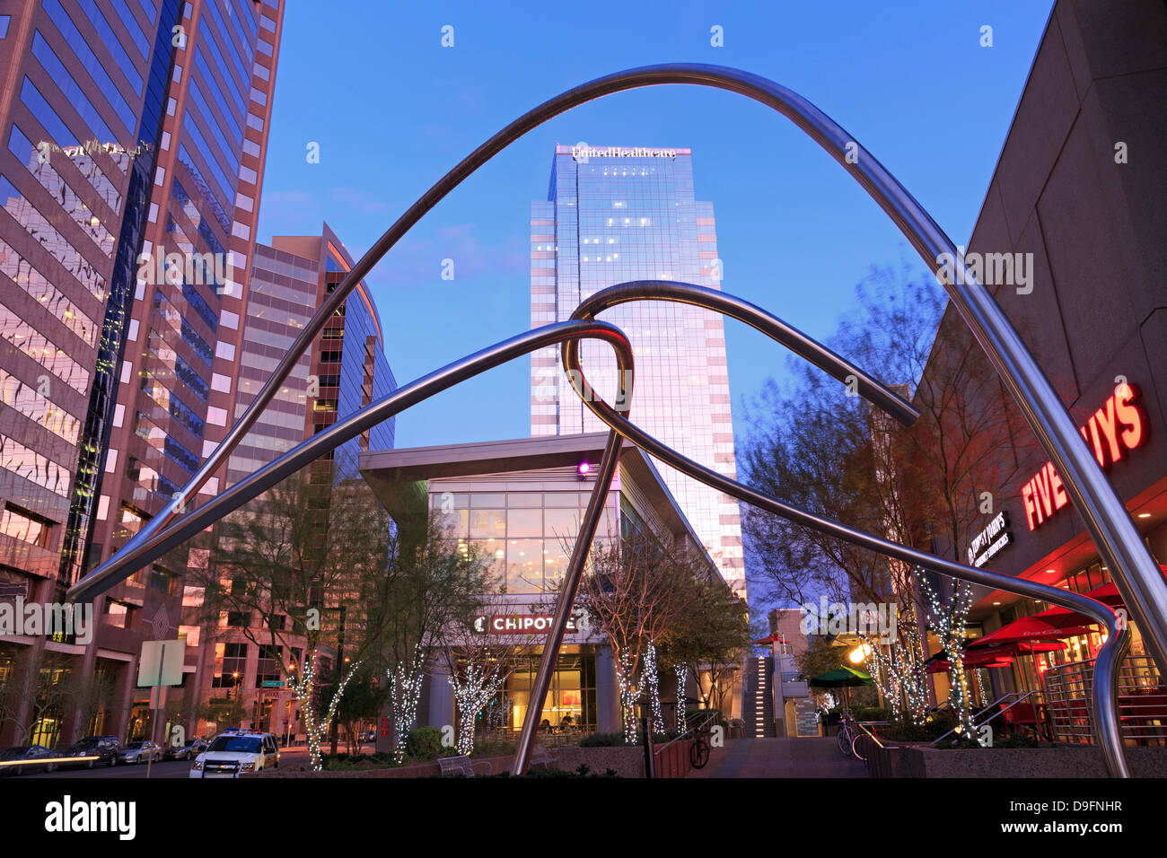 Skulptur im Stadtbild-Komplex, Phoenix, Arizona, USA Stockfoto
