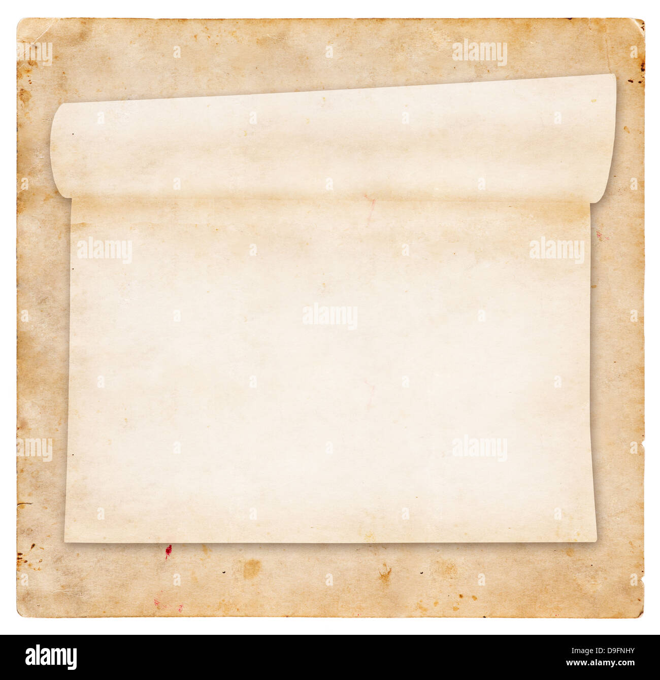 Leere offene Notizblock, altes Papier Hintergrund Stockfoto