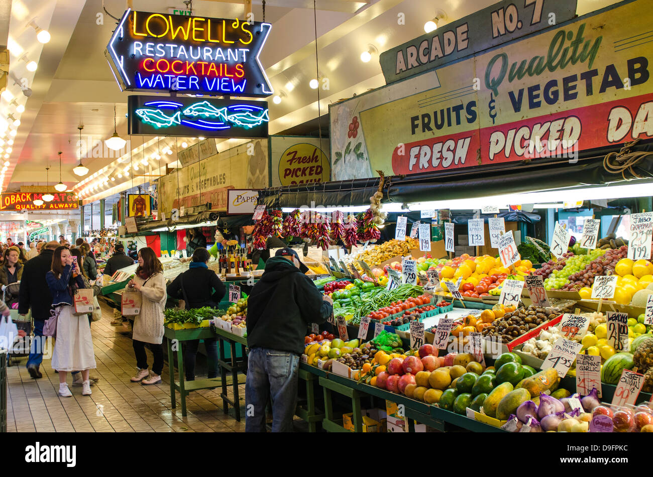 Pikes Ort Markt, Seattle, Washington State, USA Stockfoto