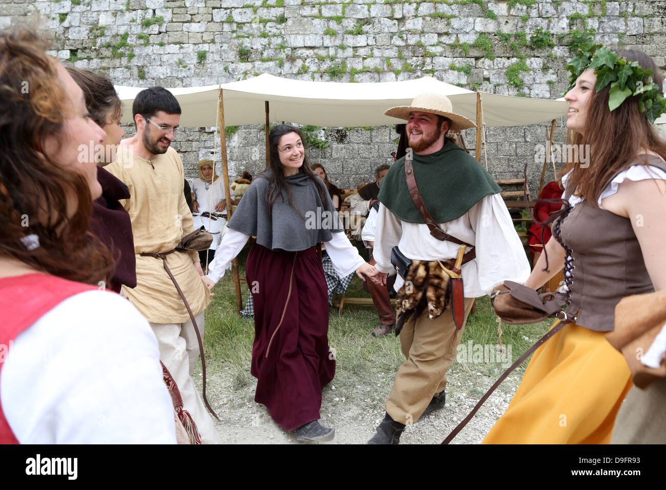 Das mittelalterliche Festival von Provins, UNESCO-Weltkulturerbe, Seine-et-Marne, Ile de France, Frankreich Stockfoto