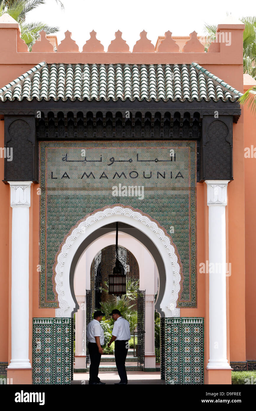 Hotel La Mamounia, Marrakech, Marokko, Afrika Stockfoto