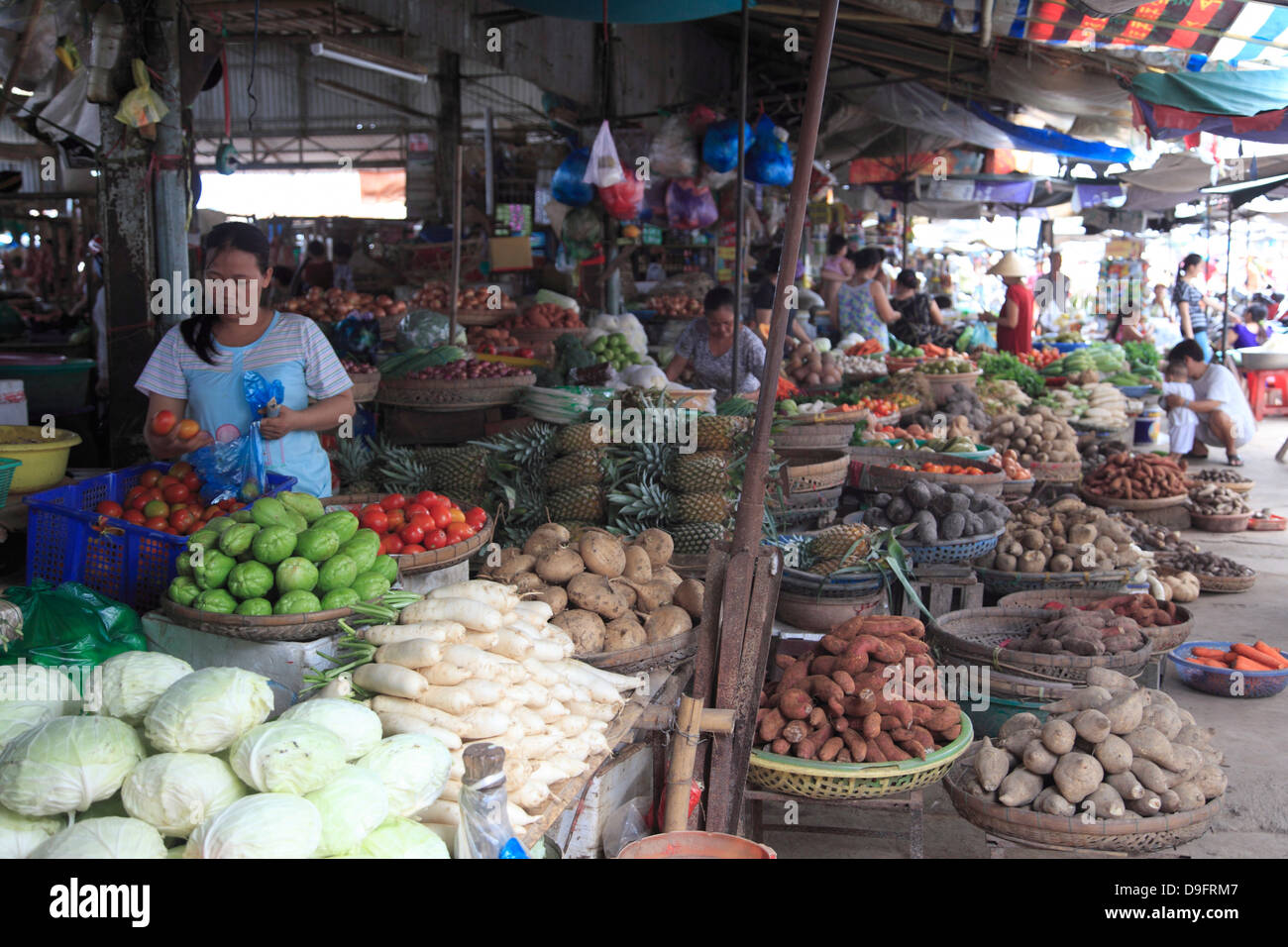 Markt, Tra auf Mekong Delta, Provinz Vinh Long, Vietnam, Indochina, Südost-Asien Stockfoto