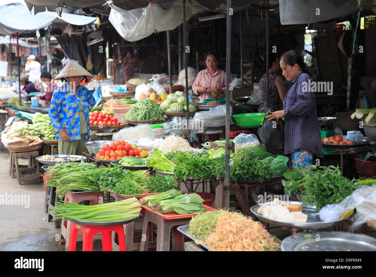 Markt, Tra auf Mekong Delta, Provinz Vinh Long, Vietnam, Indochina, Südost-Asien Stockfoto