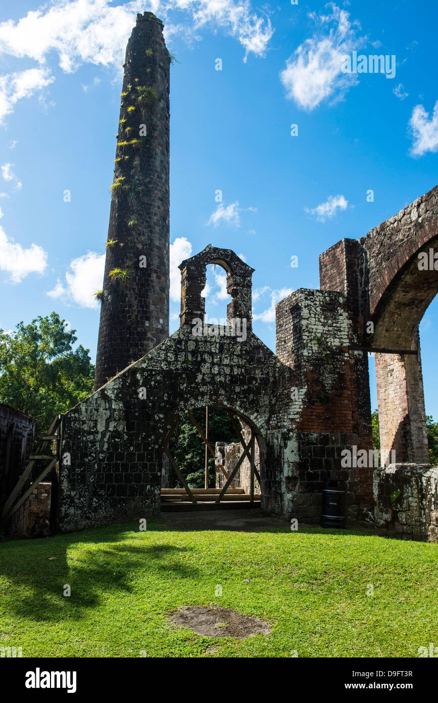 Ruinen einer alten Mühle, St. Kitts, St. Kitts und Nevis, Leeward-Inseln, West Indies, Karibik Stockfoto