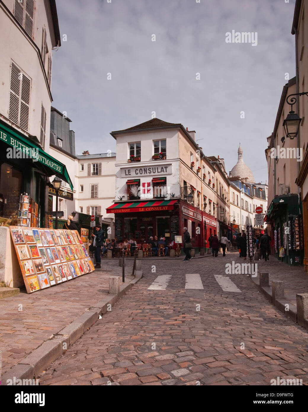 Die Straßen von Montmartre, Paris, Frankreich Stockfoto