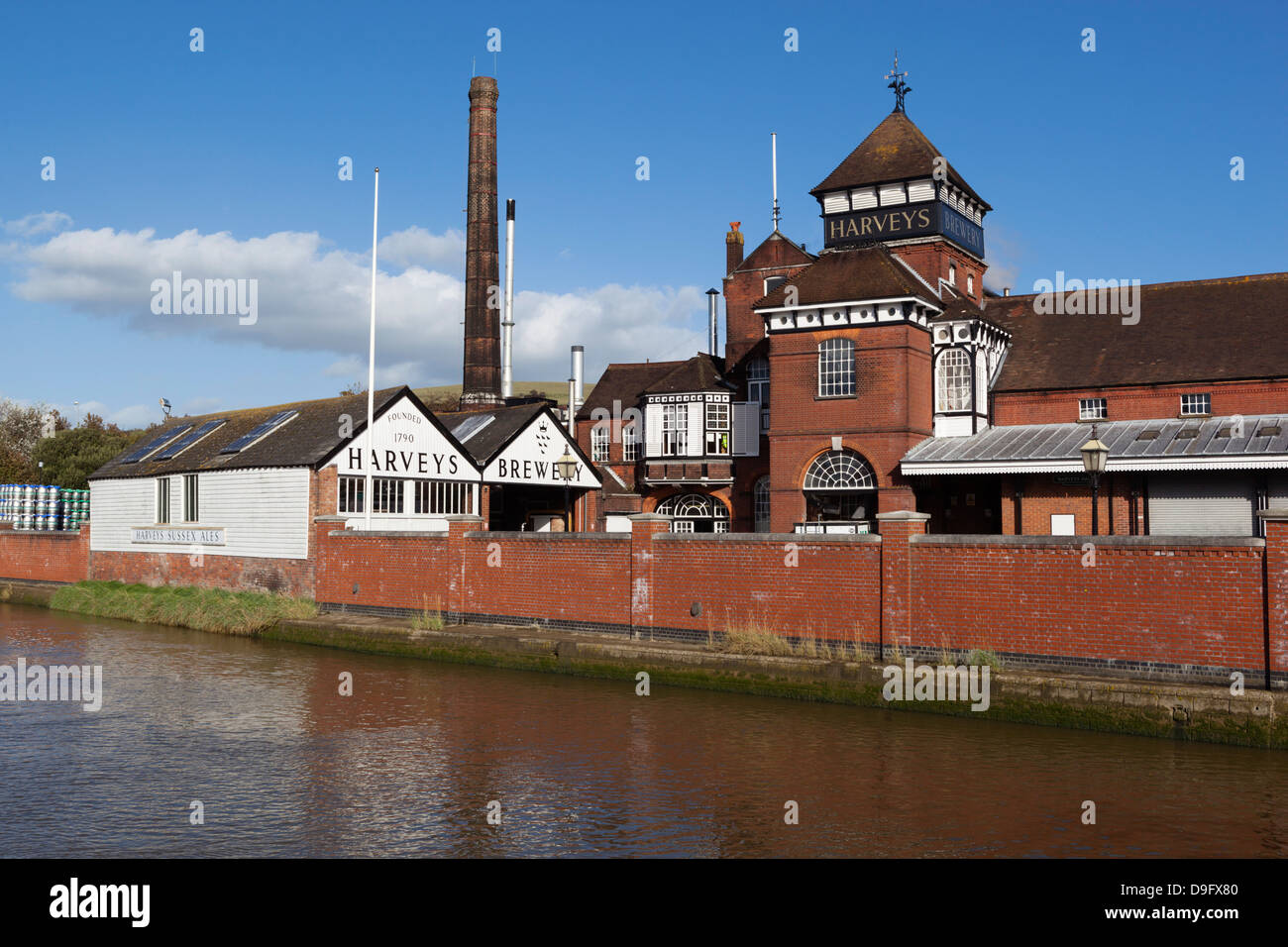 Harveys Brauerei am Fluss Ouse, Lewes, East Sussex, England, UK Stockfoto