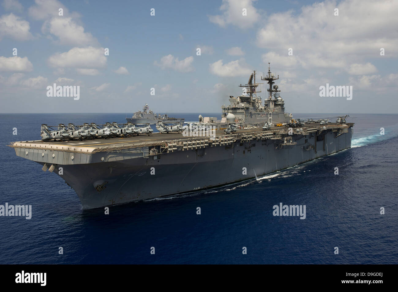 Amphibischer Angriff Schiff USS Makin Island. Stockfoto