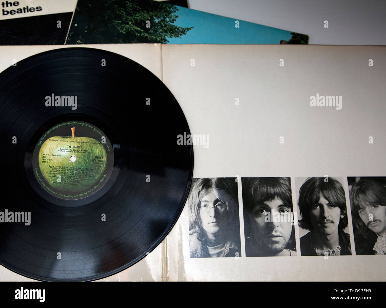Original Beatles Vinyl LP von White Album, London Stockfoto